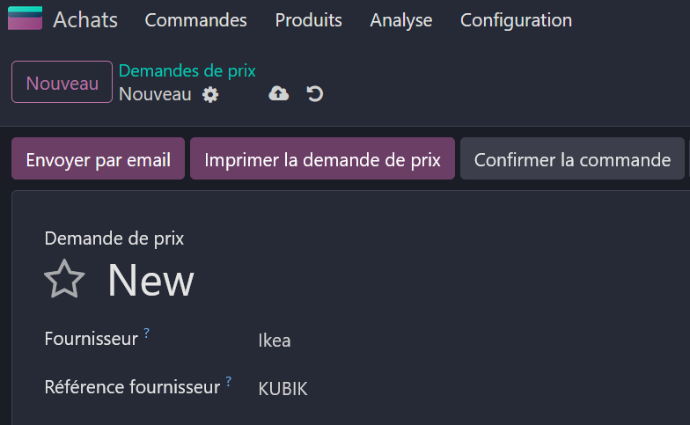 Odoo demande de prix Odoo demande de prix